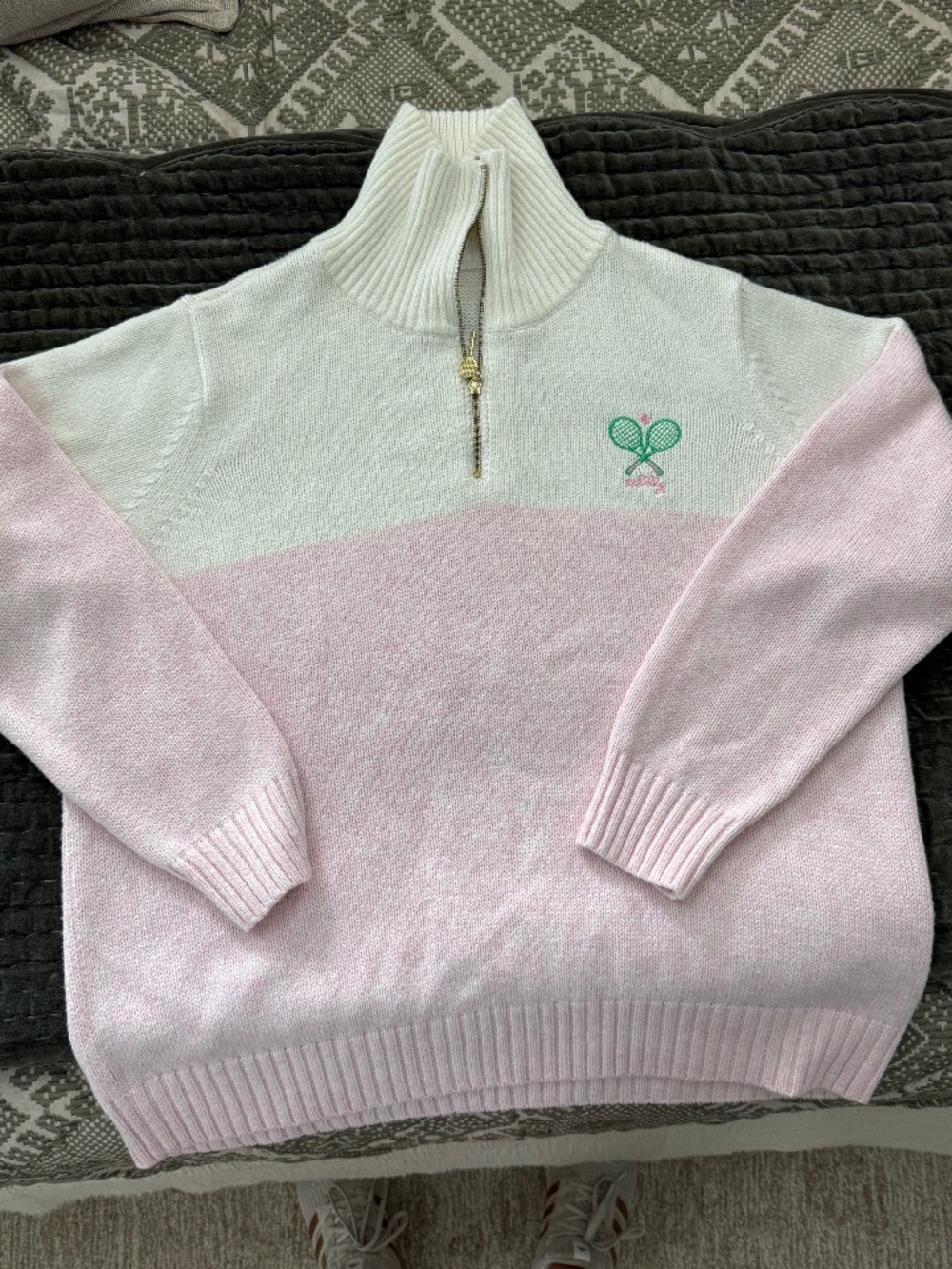 XL Lily Pulitzer Pink Tennis Sweater